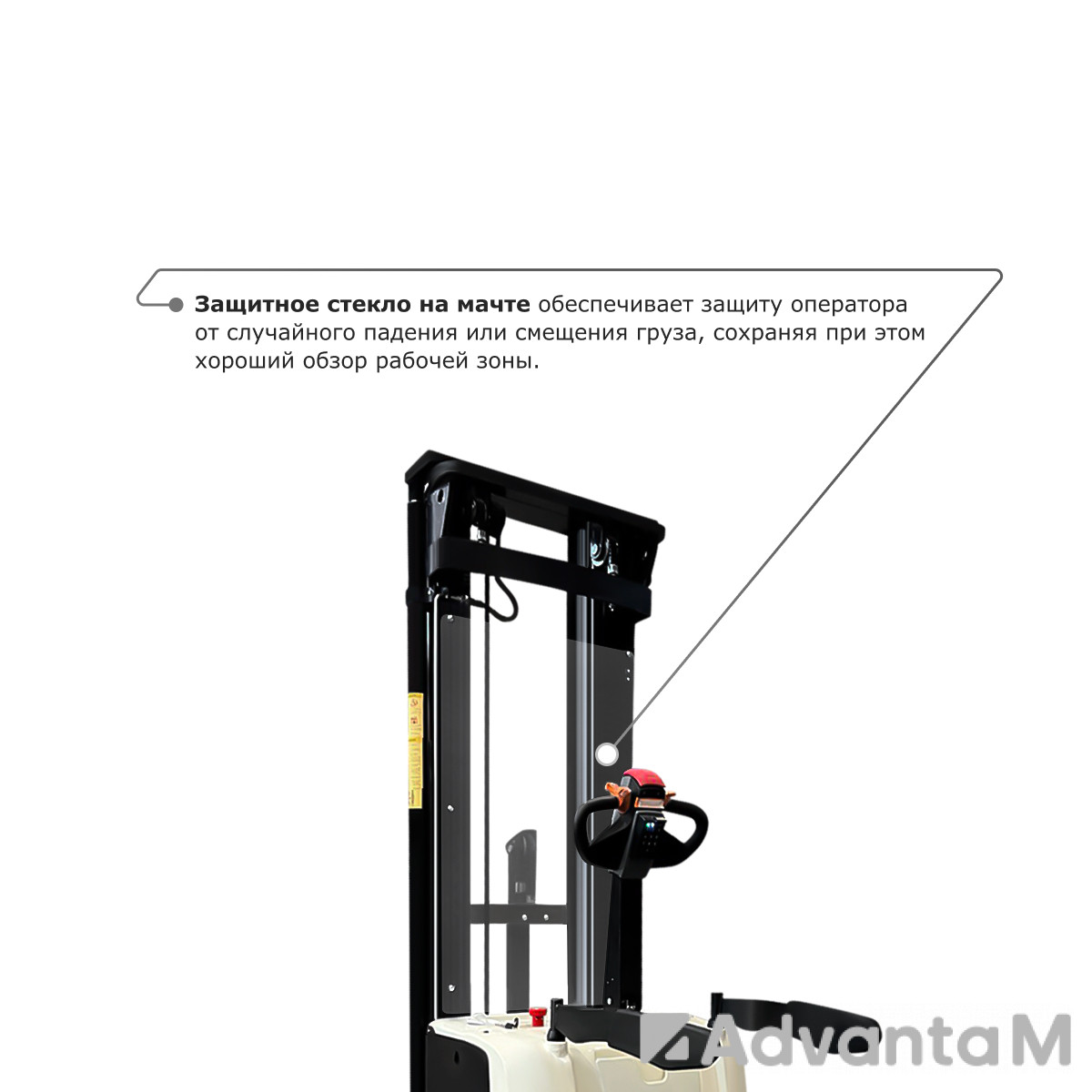 Самоходный электроштабелер со свободным подъемом PROLIFT M2 SDK 1645 li-ion - 7