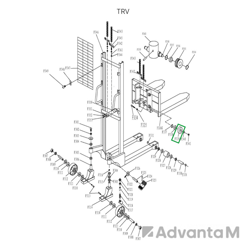 Ролик каретки для TRV  - 1