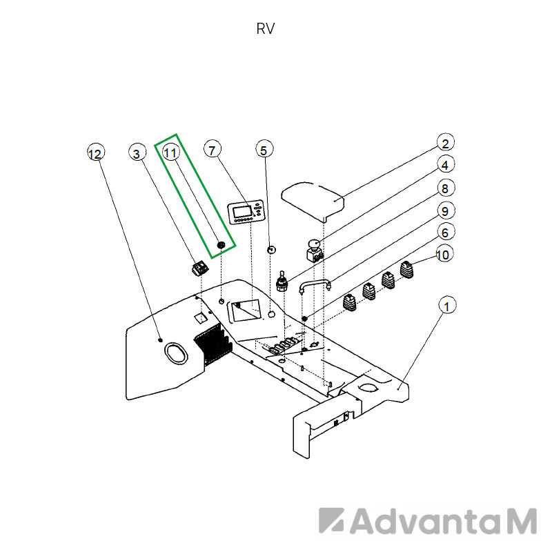 Замок зажигания с ключом для ричтрака RV (24V)  - 1